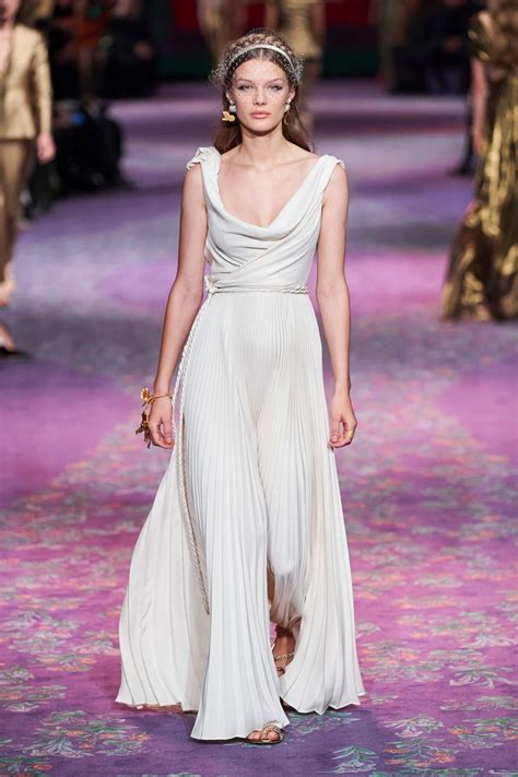 dior grecian dress|Dior catwalks greece.